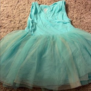 Old Navy teal tutu tank top dress 6-12 months